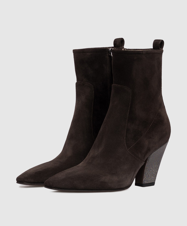 Brunello Cucinelli Коричневые замшевые казаки MZSFC2600 изображение 2