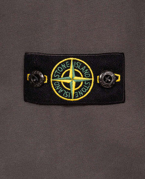 Stone Island Дитячий сірий світшот з патчем логотипа L2S166100001S0A2014