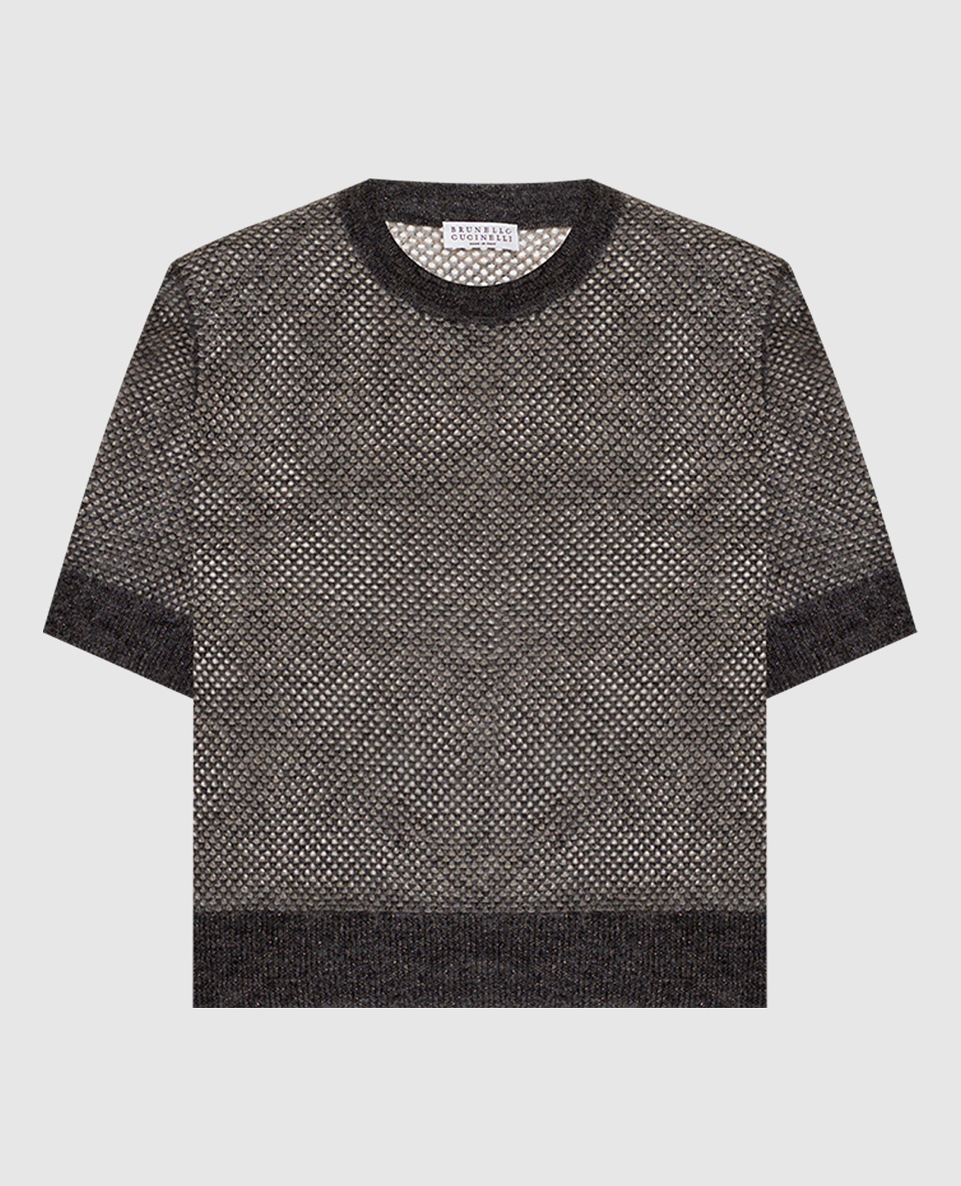 Серый топ с шерстью с люрексом