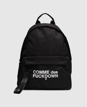 Comme des Fuckdown Чорний рюкзак з контрастним принтом логотипа FAS6CFACX00271