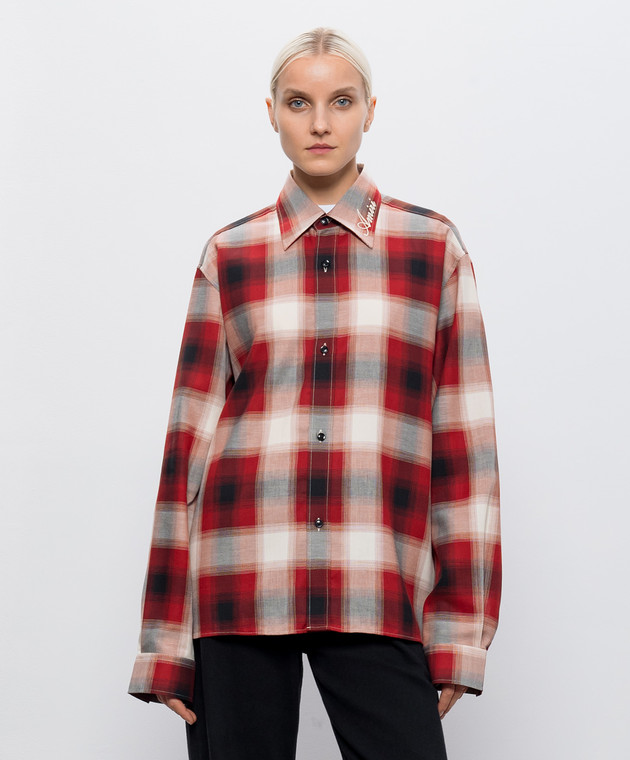 AMIRI Красная рубашка в клетку AM426SH062 изображение 3