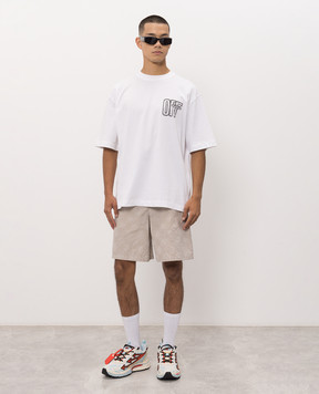 Off-White Біла футболка з принтом емблеми Arrow 44MAA120F26J00Y
