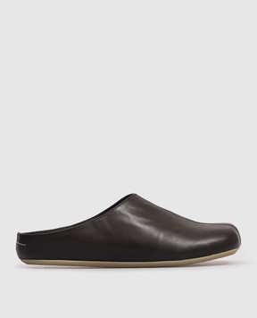 Maison Margiela MM6 Дитячі чорні шкіряні мюлі 824023638