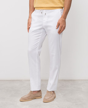 Stefano Ricci Белые брюки с льном M1T6100051LCTL1U