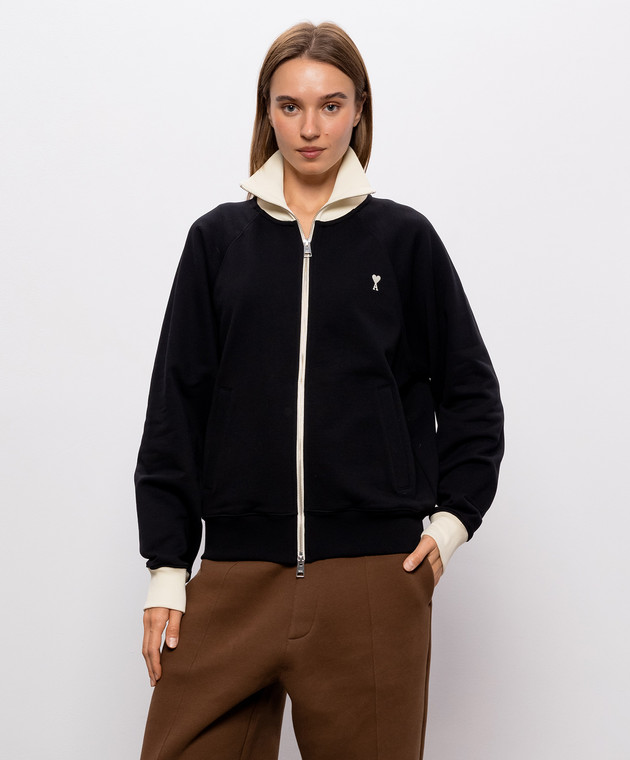 Ami Paris Чорна спортивна куртка USW796JE0245w зображення 2