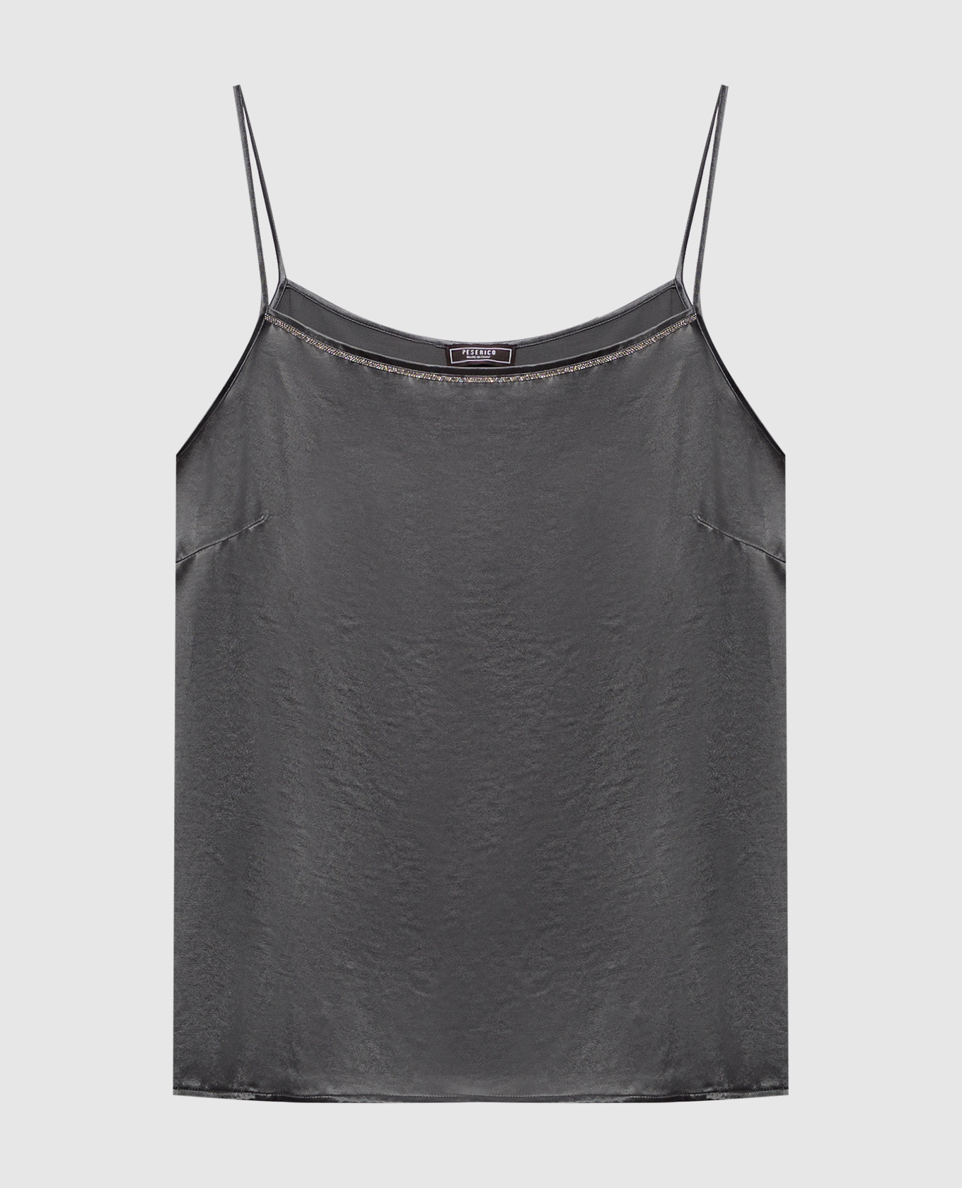 Зелений топ з ланцюжком моніль