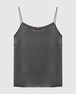 Peserico Зелений топ з ланцюжком моніль E08421D01514