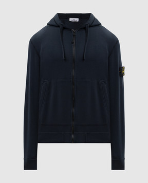 Stone Island Синя спортивна куртка з патчем логотипа L1S156100061S0051