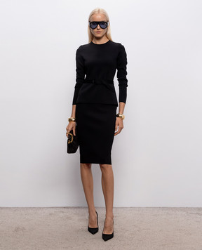 Tom Ford Черный джемпер с поясом MAK1494YAX1085