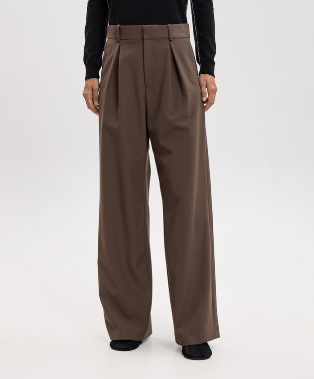 Maison Margiela MM6 Коричневые брюки с шерстью S52KA0574M36020 изображение 3
