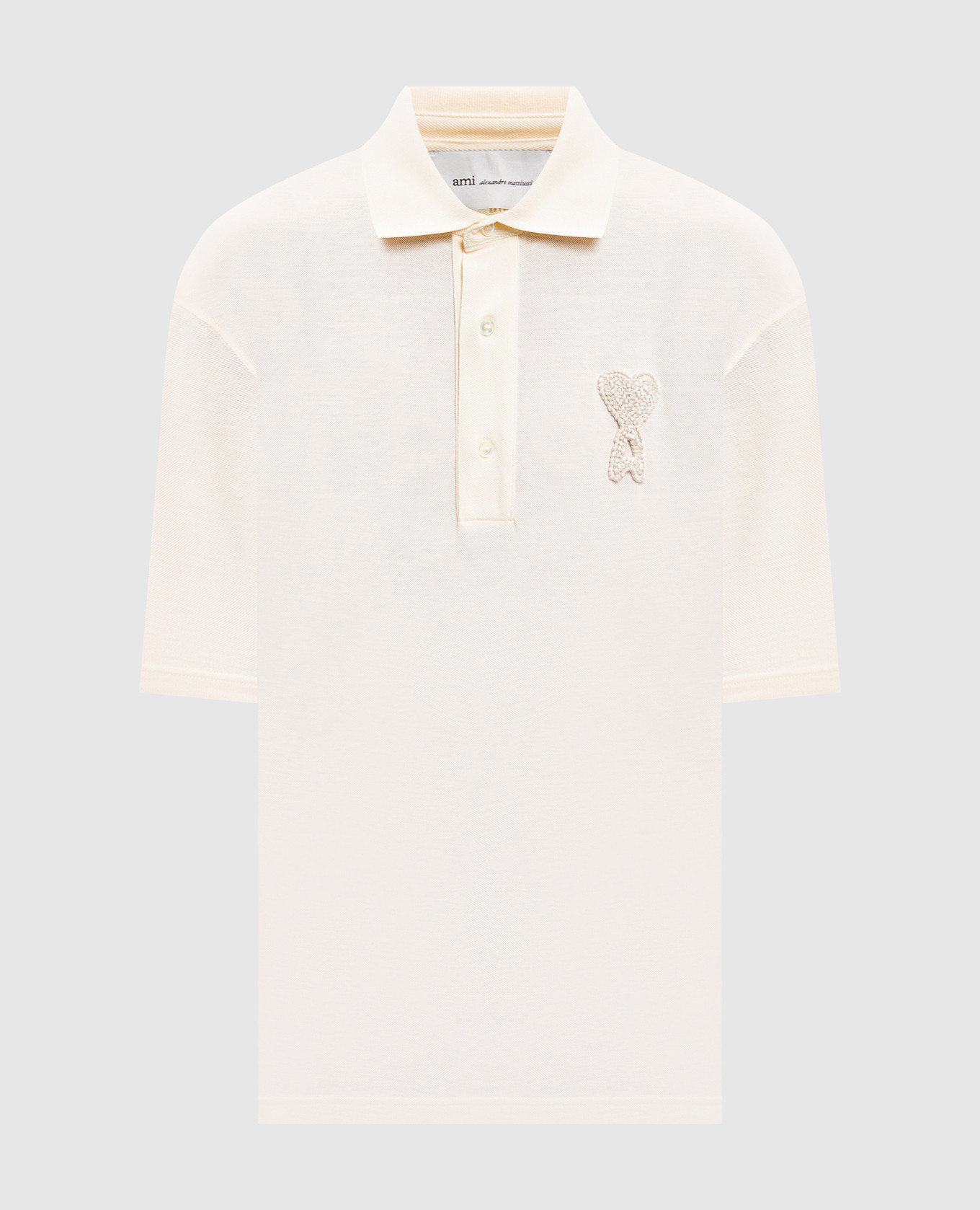 

Поло цвета айвори с нашивкой эмблемы, Бежевый, Поло