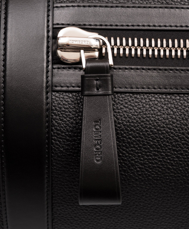 Tom Ford Черная кожаная дорожная сумка H0775LCL213S изображение 4
