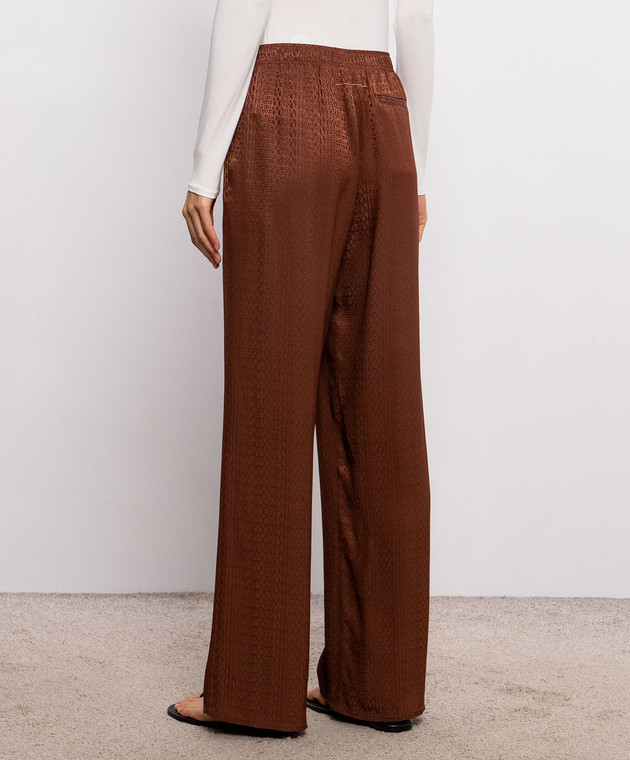 Maison Margiela MM6 Коричневые брюки в логотипе шаблон S52KA0529M36007 изображение 4
