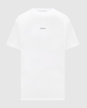 Iceberg Біла футболка з контрастною вишивкою логотипа F0456325