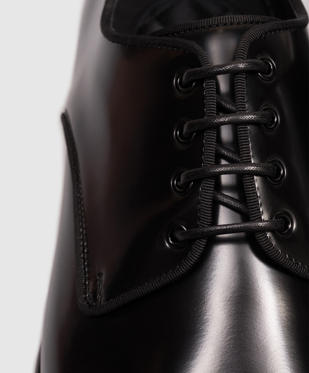 Dolce&Gabbana Черные кожаные глянцевые дерби A10703A1203 изображение 5