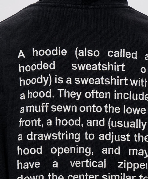 Vetements Черные худи с вышивкой MH27ZU222Bw изображение 5