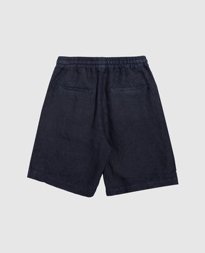 Brunello Cucinelli Детские синие шорты из льна B243DP902C