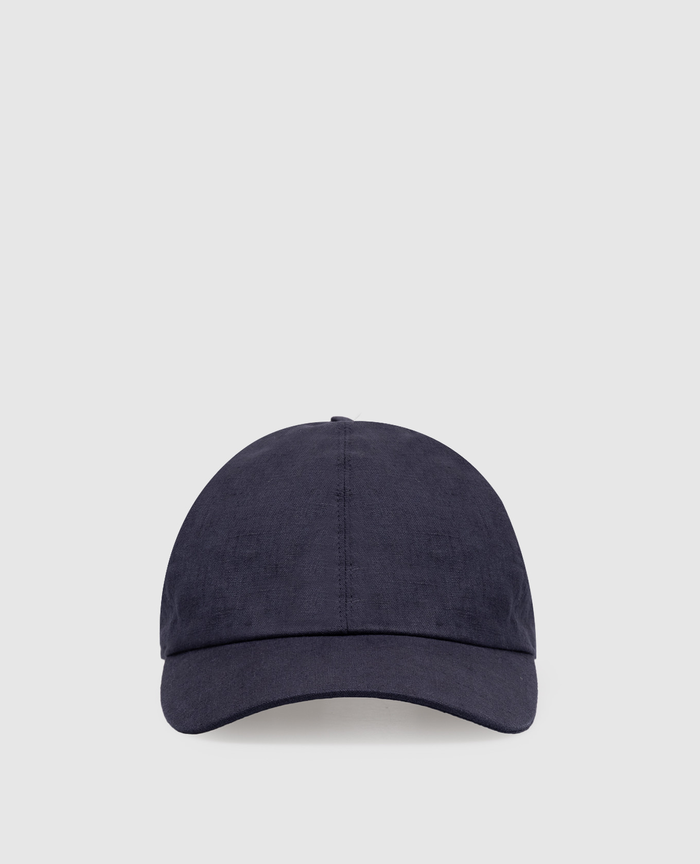 Синяя кепка из льна