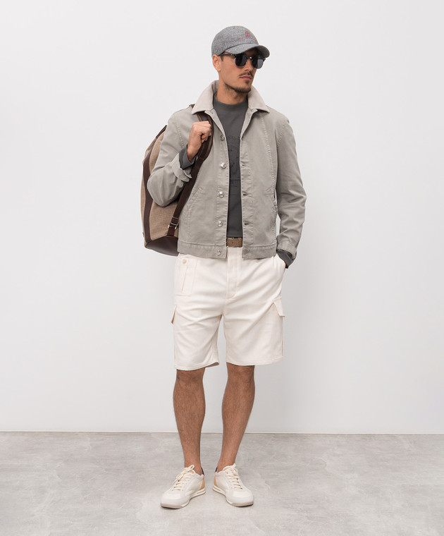 Brunello Cucinelli Серый лонгслив с принтом ML8241357P изображение 2