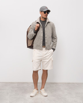 Brunello Cucinelli Серый лонгслив с принтом ML8241357P