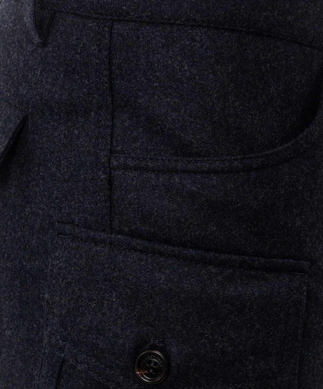 Brunello Cucinelli Сині штани карго з вовни M038PS1070 зображення 5