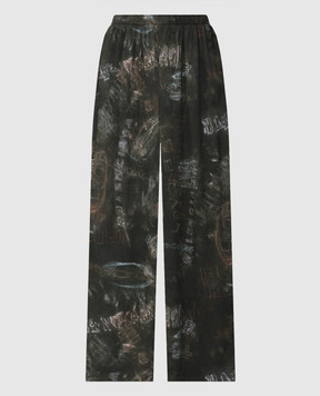 Balenciaga Черные брюки с принтом логотипа 850716TTL78