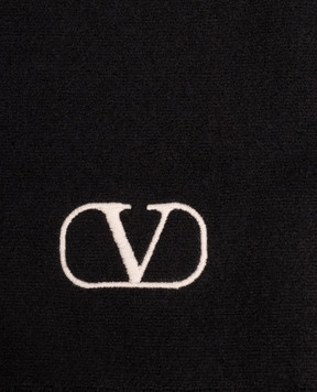 Valentino Черный шарф из шерсти 9Y2ET028UJC