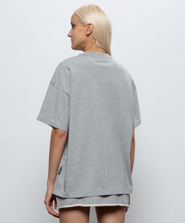 Palm Angels Серая меланжевая футболка PAWAA005JR002 изображение 4