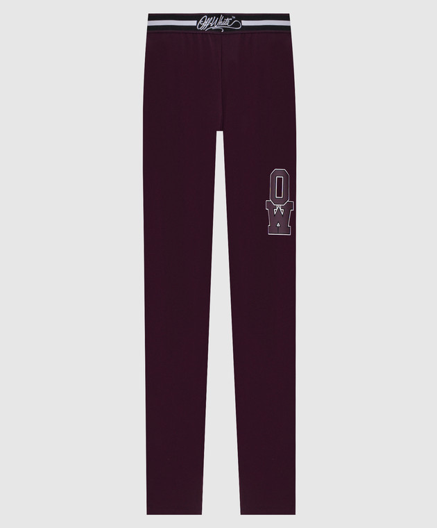 Off-White Фіолетові легінси з принтом монограми 2FH00390B