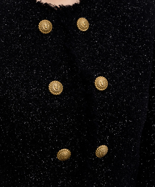 Balmain Черный жакет с шерстью HF1SM620WD65 изображение 4