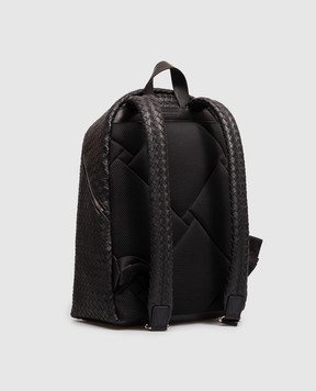 Bottega Veneta Черный кожаный рюкзак Intrecciato 1975 876359V4RT3