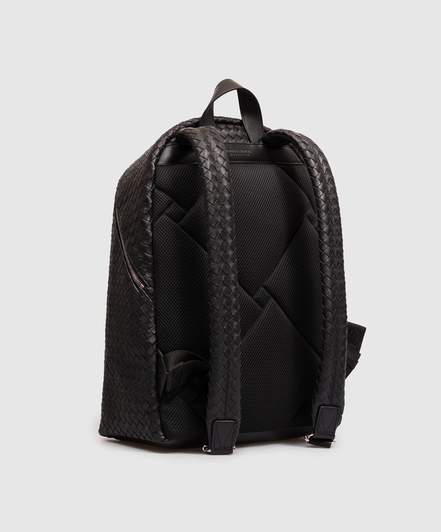 Bottega Veneta Чорний шкіряний рюкзак Intrecciato 1975 876359V4RT3 зображення 3
