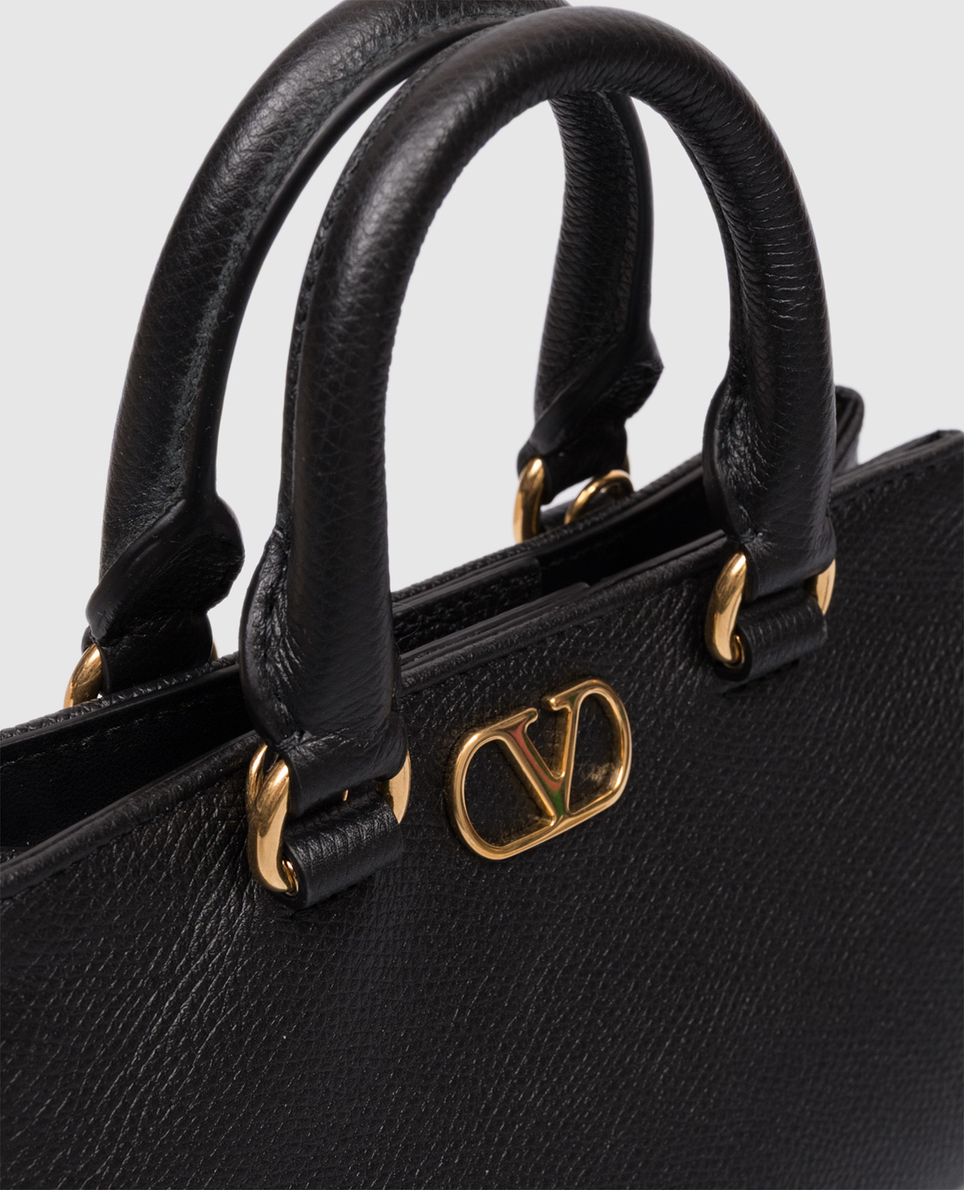Valentino Черная кожаная сумка-мини VLogo 9W2P0BA9SNP изображение 6