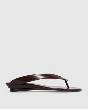 Giuseppe Zanotti Коричневі шкіряні шльопанці Nour E600046