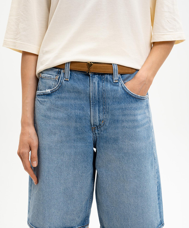 Ami Paris Коричневий замшевий ремінь з емблемою UBL209AL0190 зображення 2