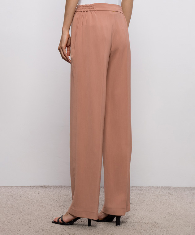 Twinset Рожеві штани з фактурним логотипом 262TP268G зображення 4