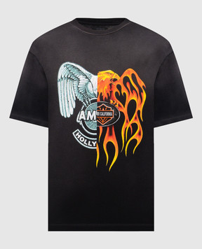 AMIRI Чорна футболка з принтом AMTOJR1043