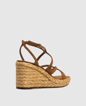 Jimmy Choo Коричневі замшеві босоніжки Ayla AYLA85CUG