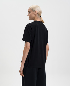 Off-White Чорна футболка з логотипом 2AA089C99JER005