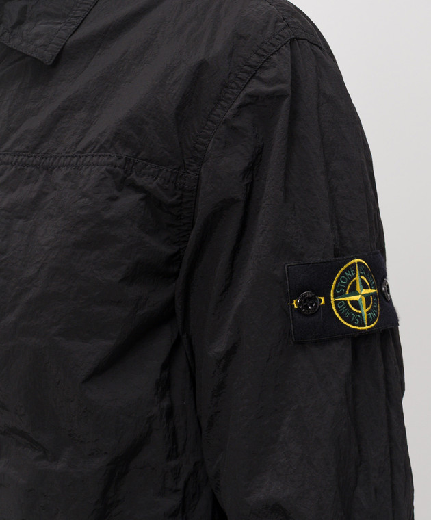 Stone Island Чорна вітровка в стилі сорочки L1S151200038S0019 зображення 5