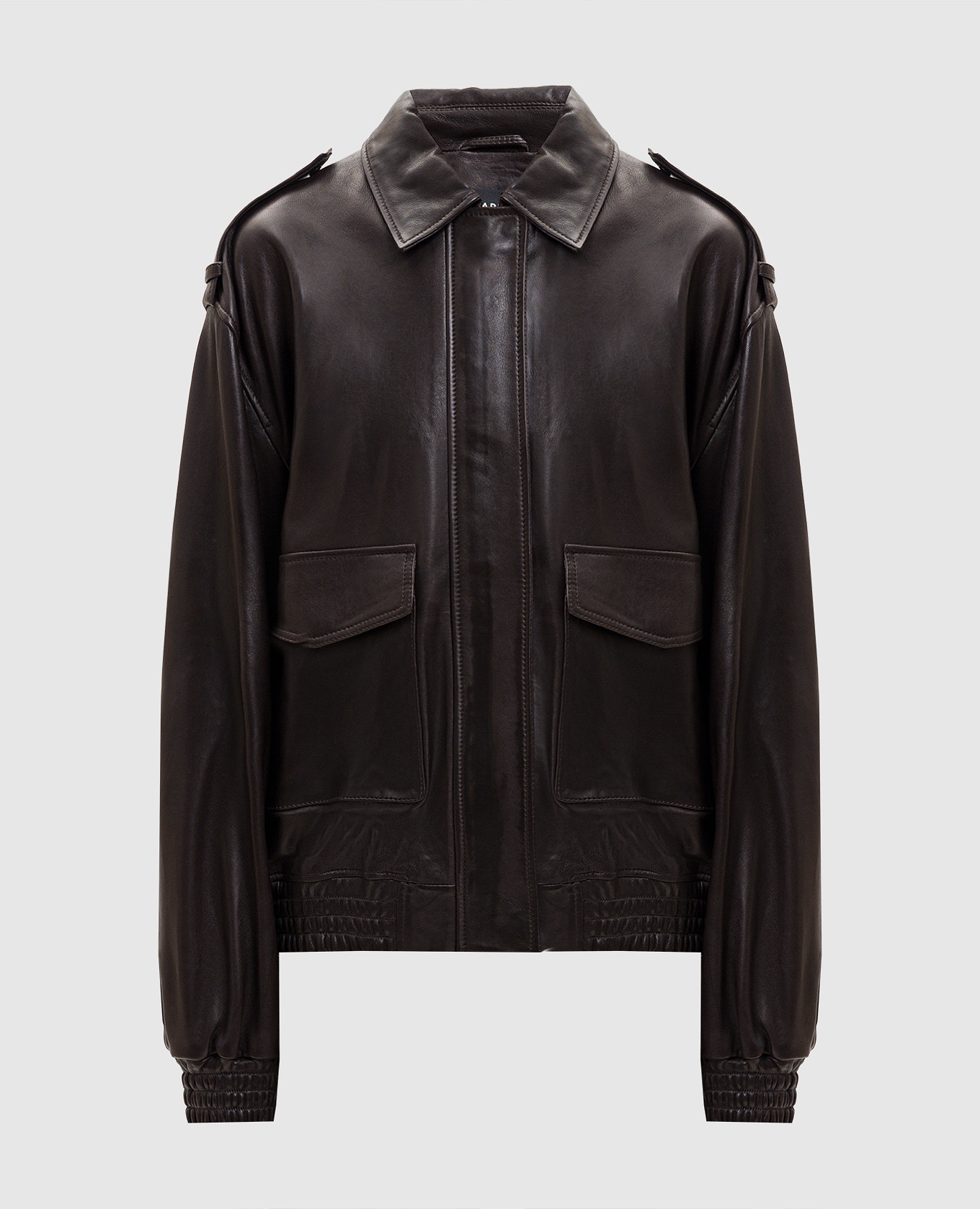 Темно-коричневая кожаная куртка Astra