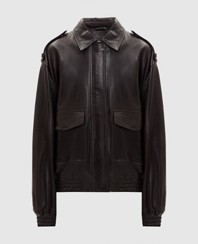 ARMA Темно-коричнева шкіряна куртка Astra 010L26104602