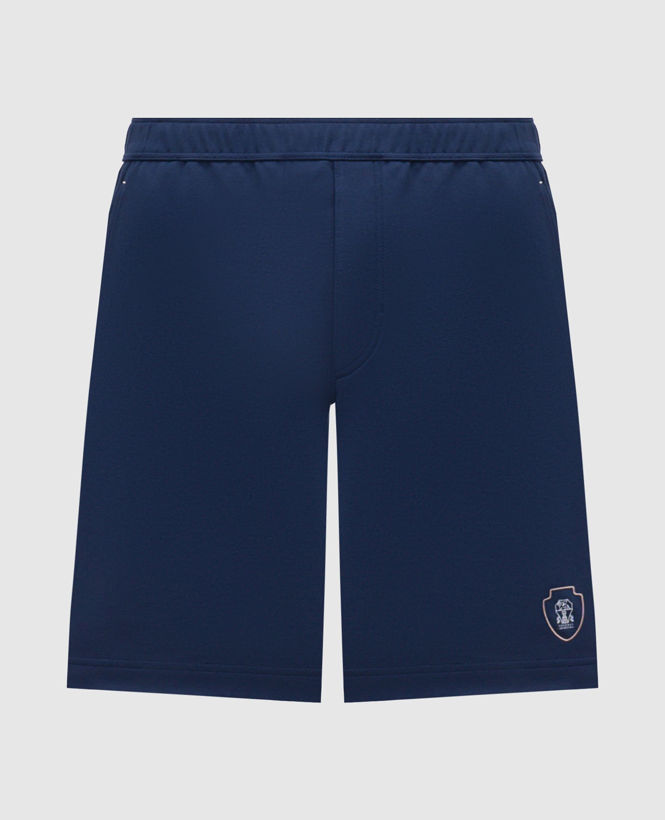Синие шорты с принтом эмблемы