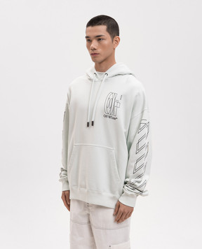 Off-White Зелене худі з емблемою Double Arrow 44MBB085S26F006