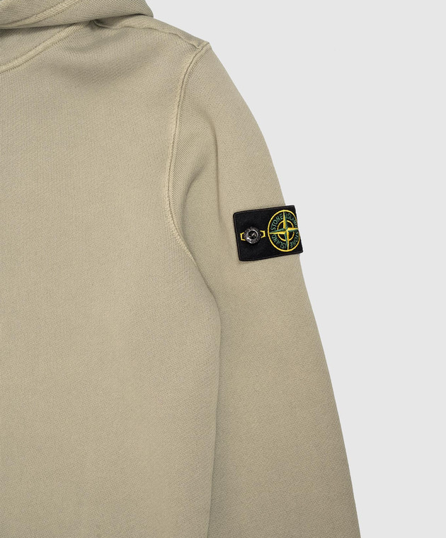 Stone Island Детские худи цвета хаки с патчем логотипа L2S166100008S04251012 изображение 3