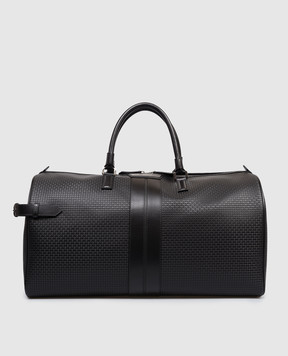 Serapian Черная кожаная дорожная сумка Stepan SRSTSMTR739850ACG2