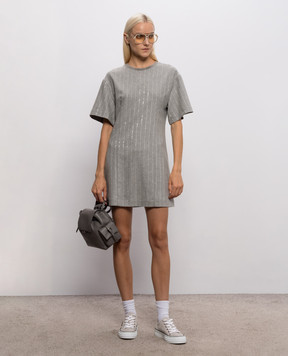 Brunello Cucinelli Сіра сукня з вовною MG576AB4C1