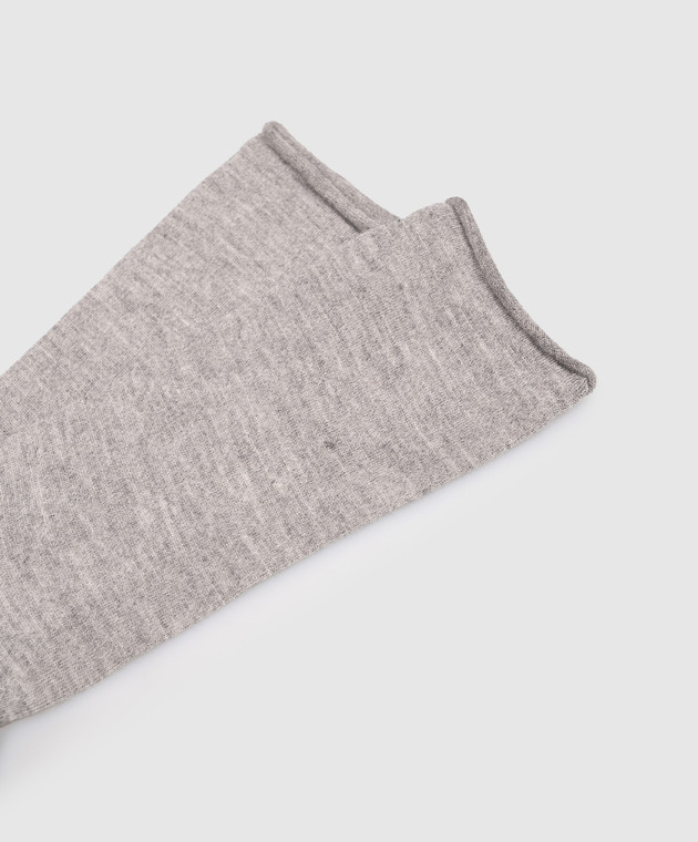 Brunello Cucinelli Сірі шкарпетки з кашеміром M64945019P зображення 2
