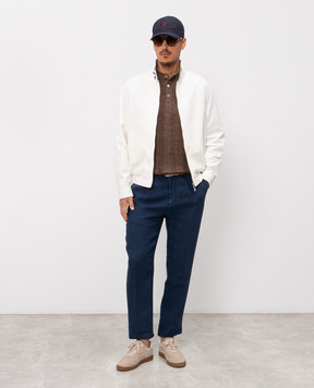 Brunello Cucinelli Сині штани з льону M243DE1450