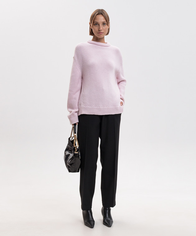 Jil Sander Розовый свитер из шерсти и кашемира J02GP0277J14860 изображение 2
